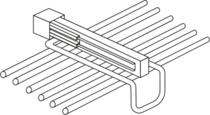 Porte pantalon coulissant double